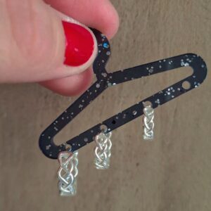 Argollitas Trío Plata Inflada